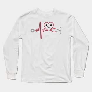 Kawaii Stethoscope Heart Long Sleeve T-Shirt